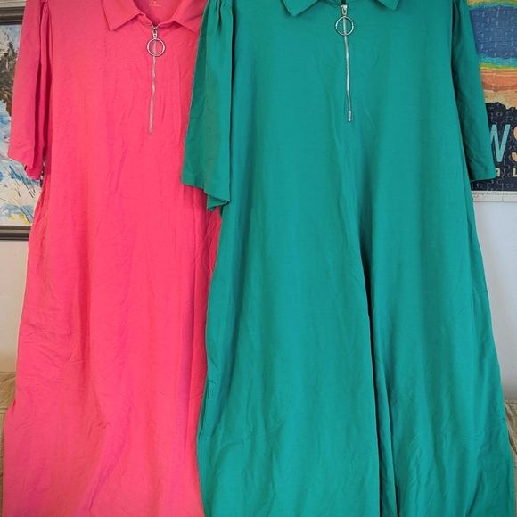 Source Unknown Dresses & Skirts - PAIR of Comfy Knit Tunic Dresses, 2X and 3X